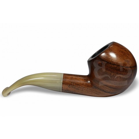 Cachimbo Montana Curvo Encerado (Aceita Filtro 9mm) Piteira Chifre - 5050 PO CH 22